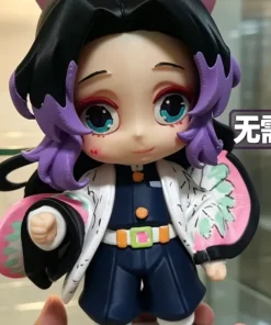Trùng Trụ Shinobu chibi tóc đen tím áo khoác cánh bướm