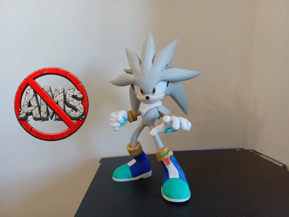 Silver the Hedgehog Sonic 24cm in 3D