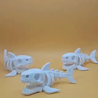 Ảnh động cá mập bộ xương Skully khớp động