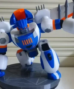 Robot Supersonic biến hình máy bay xanh trắng cam in 3D nhựa PETG