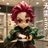 Mô hình Tanjiro chibi áo khoác xanh đen