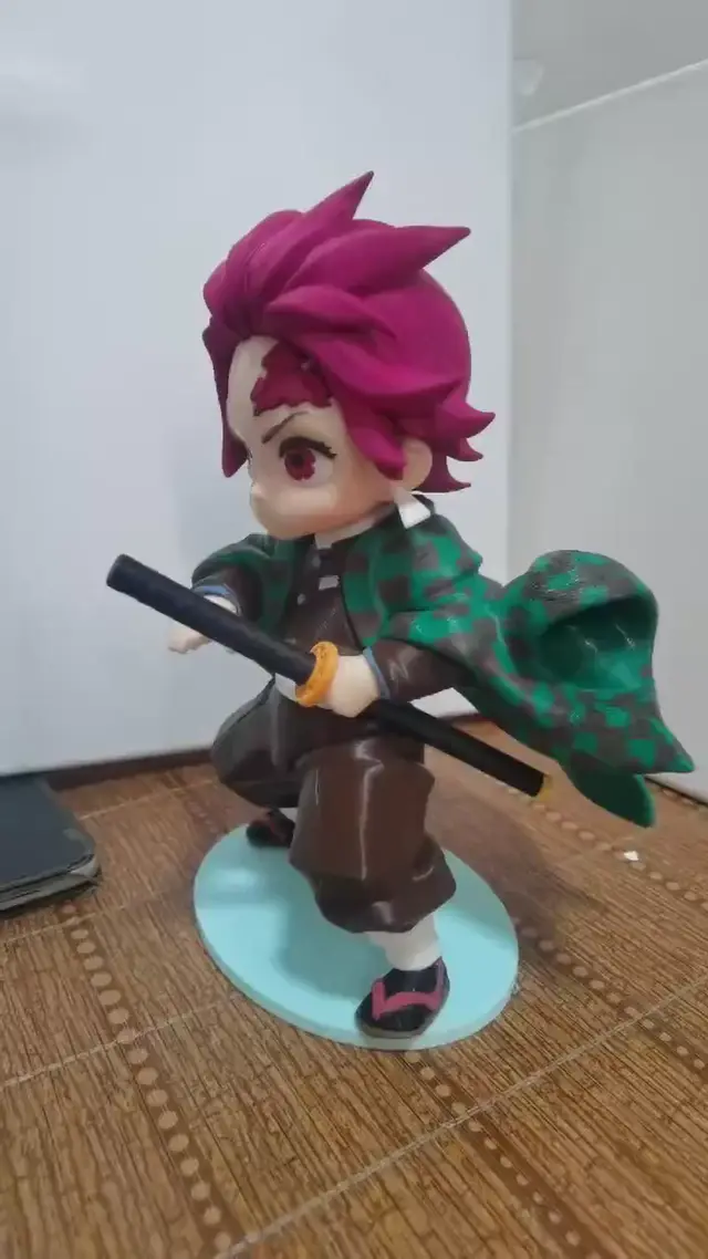 Tanjiro Kamado chibi 21cm Demon Slayer ảnh động xoay mô hình