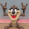 Mô hình Rocker Taz Looney Tunes giơ hai tay rock cao 22cm