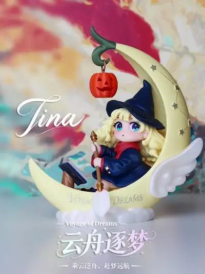 Ảnh động mô hình Tina trên thuyền trăng in 3D