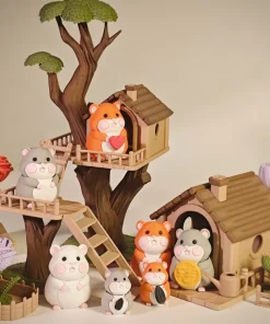 Nhà cây Treehouse Garden cùng hamster và phụ kiện minh họa