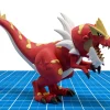 Mô hình Tyrantrum Pokémon đỏ vàng in 3D cao 16cm