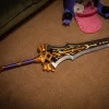 Mô hình đại kiếm Zelda Royal phối vàng bạc cán tím