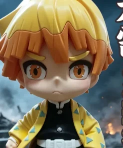 Zenitsu chibi tóc vàng cam áo khoác tam giác