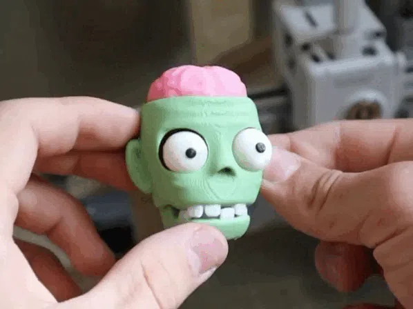 Móc khóa zombie fidget mắt và hàm chuyển động